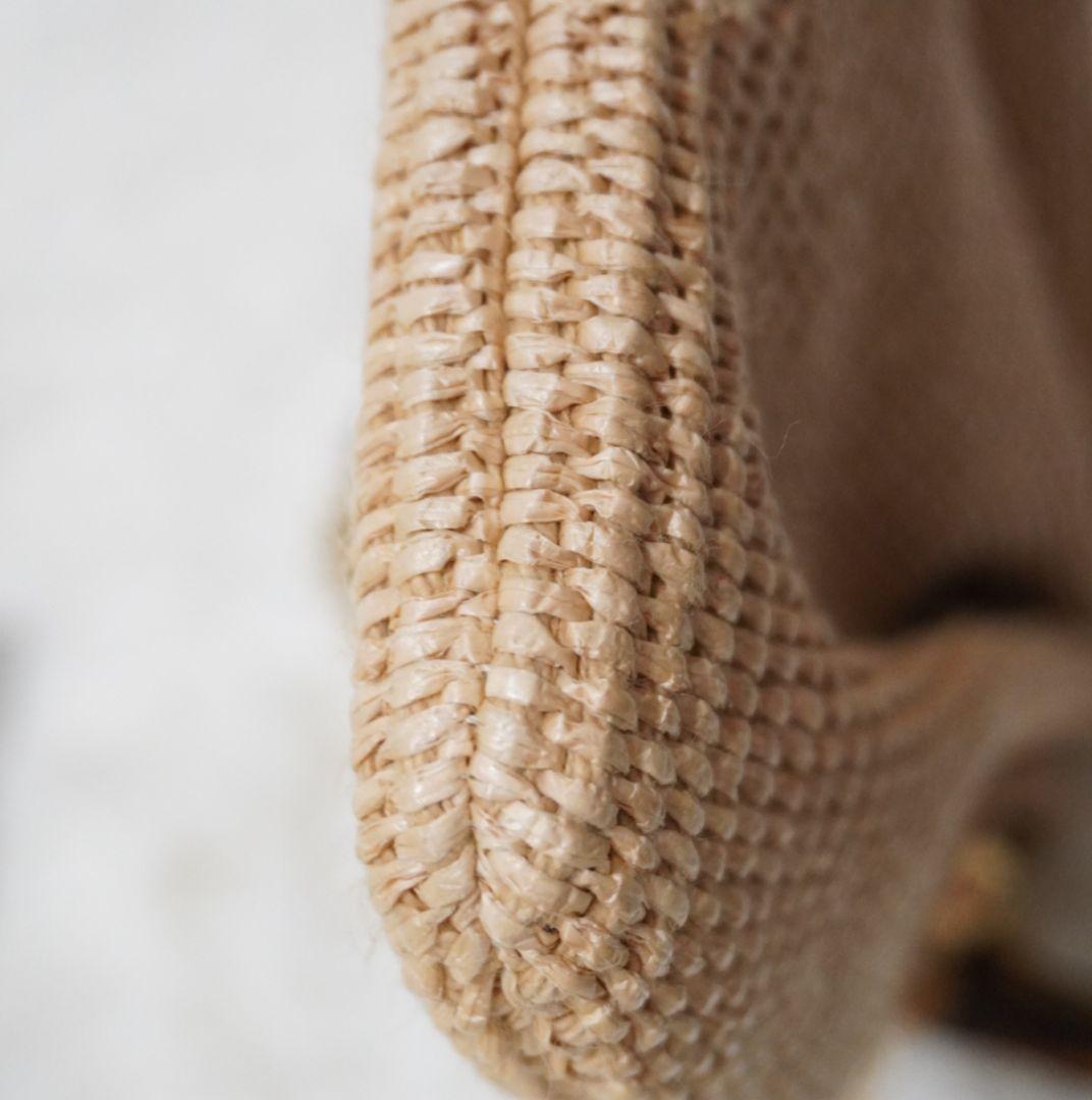 カテリーナベルティーニ　バンブーハンドル　かごバッグ　2way　イタリア製