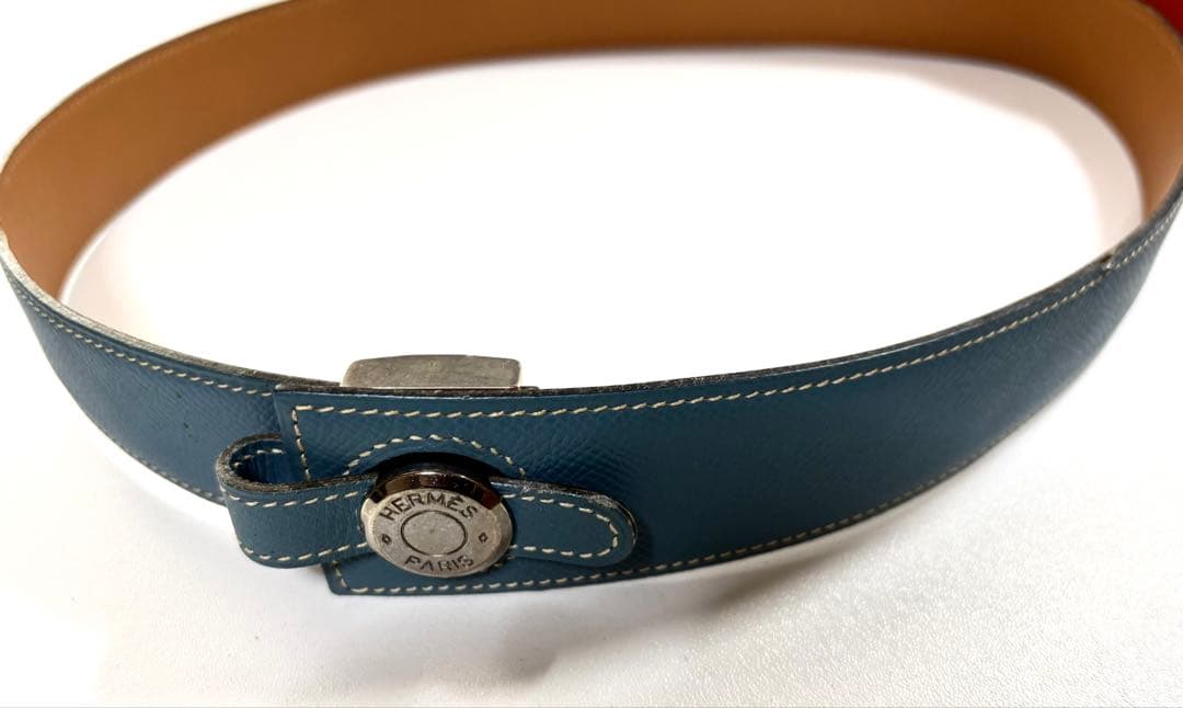 エルメス　HERMES セリエボタンレザーベルト　箱付き　極美品