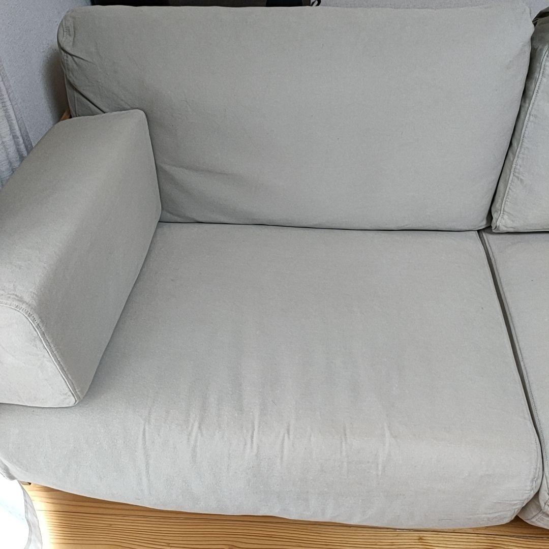 6/27までの出品です！無印良品 木製ソファ オーク材 突板2.5 シーター