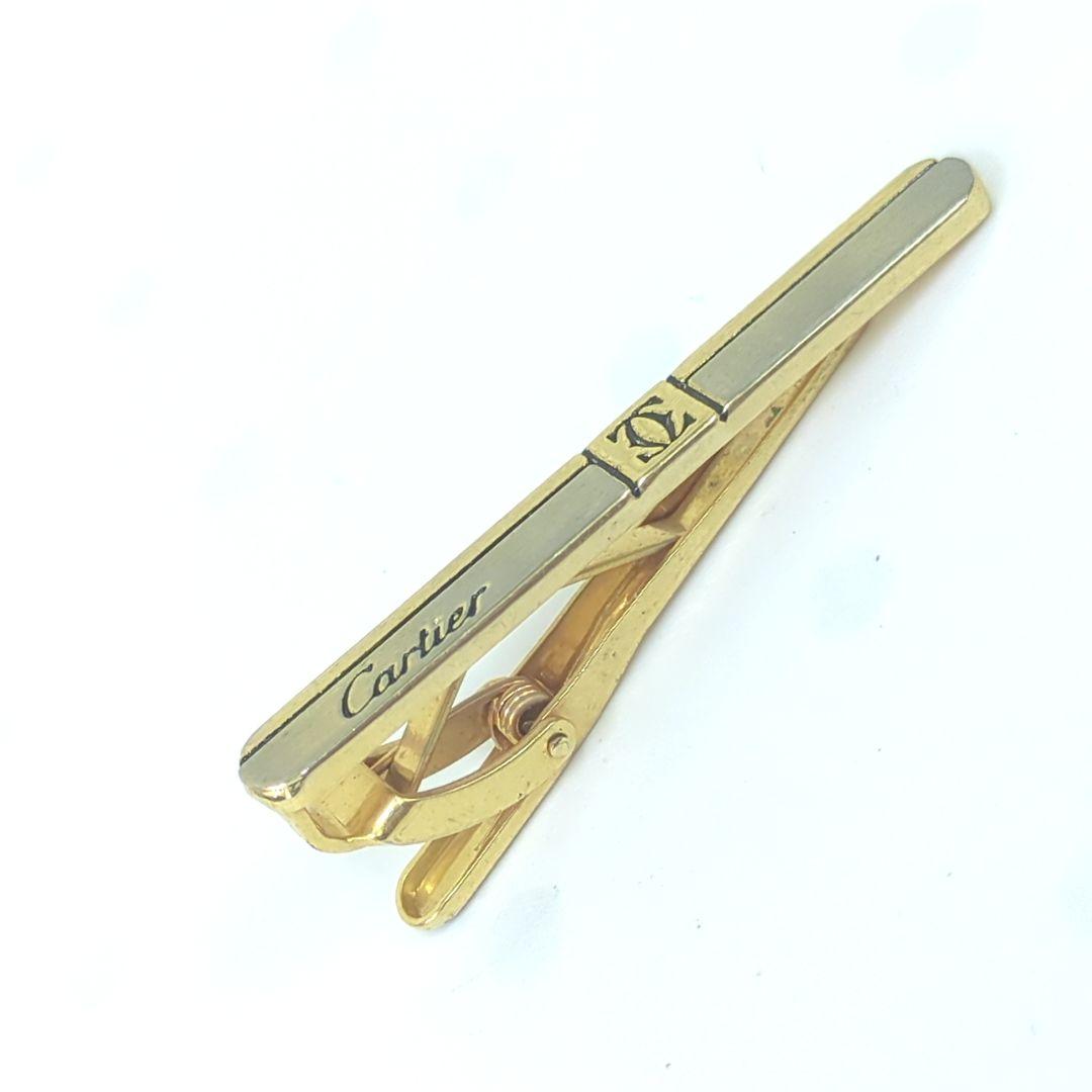 Cartier カルティエ　ネクタイピン　ロゴ　24KGF