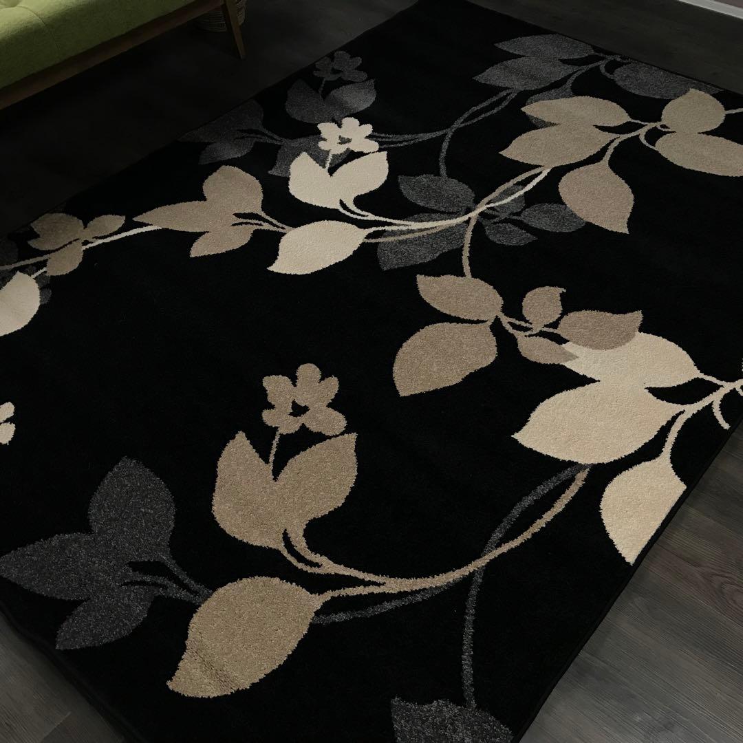 ラグ ラグマット 160x228cm カーペット ブラック ウィルトン織