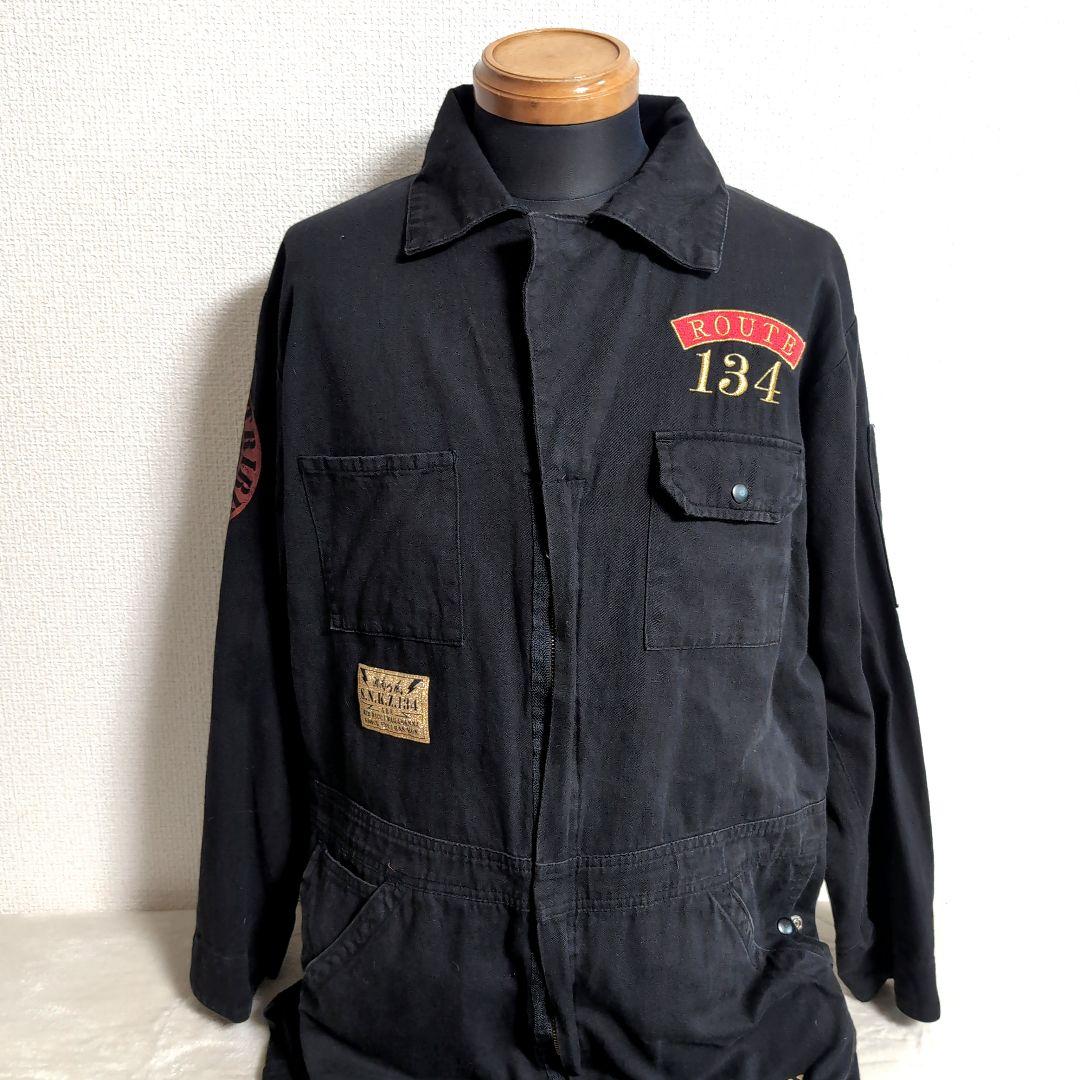 eh32 湘南乃風 オールインワン つなぎ 限定品 黒×金 雷神 メンズLL相当