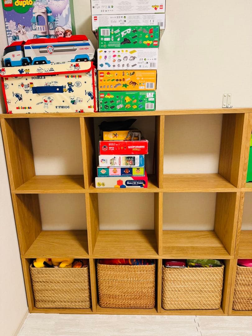 無印良品　スタッキングシェルフセット・３段×３列・オーク材(付属品なし)