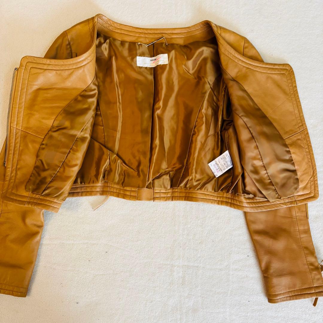 snidel 羊革 ラムレザー 編み上げ ショートJK 0