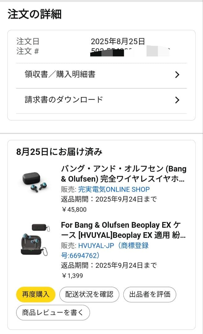 Bang & Olufsen Beoplay EX ワイヤレスイヤフォン
