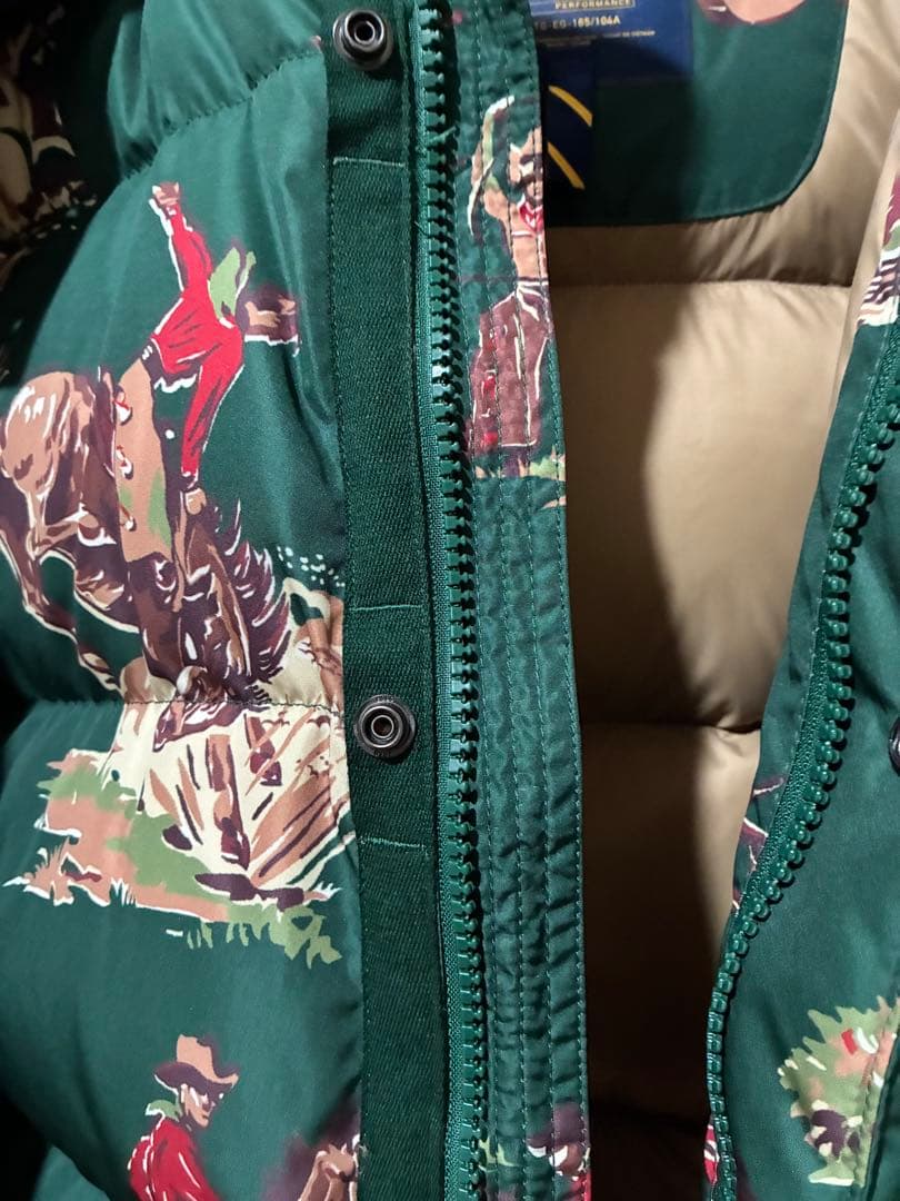 u*6様 【希少】XL POLO ラルフローレン ダウン 総柄 ネイティブ