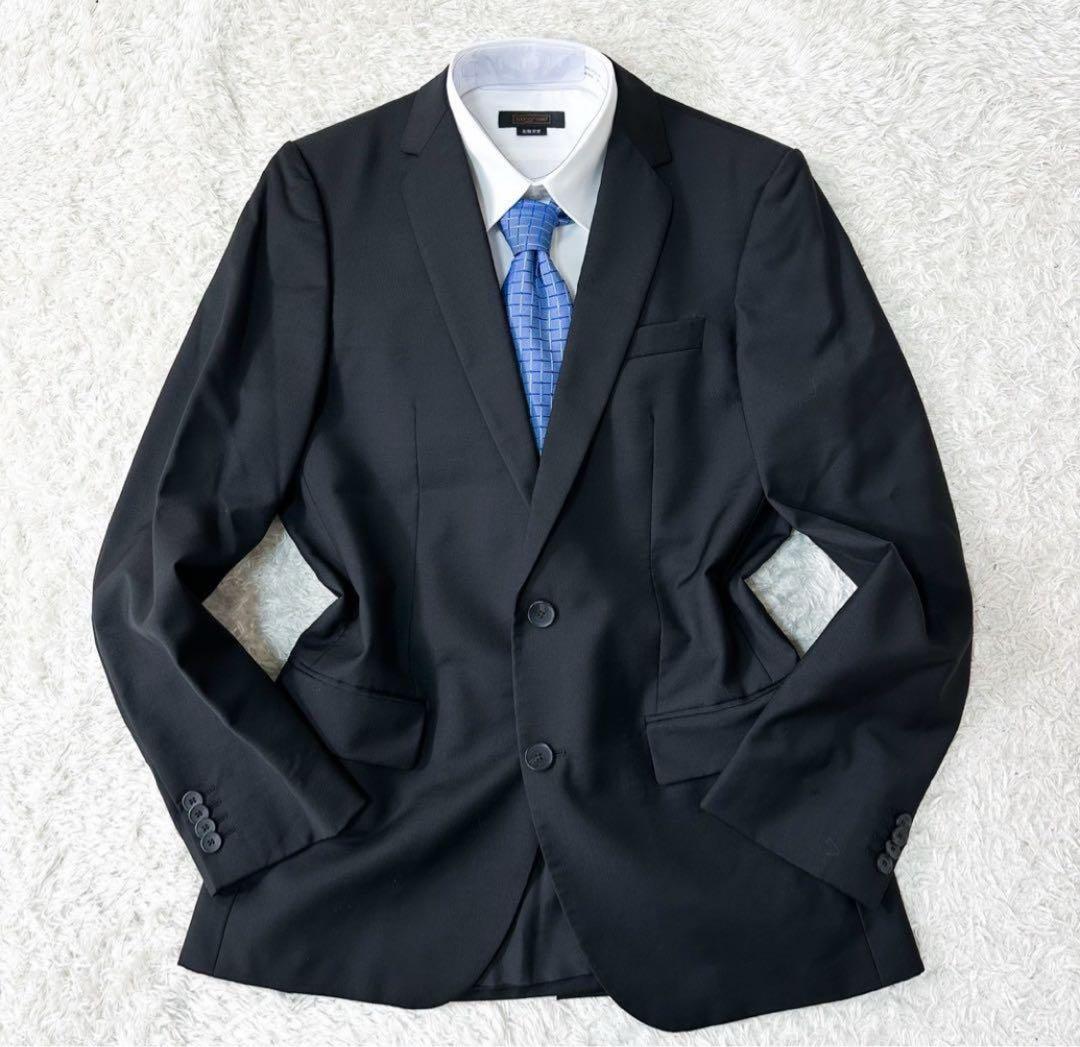 現行 美品 HUGOBOSS ヒューゴボス スーツ セットアップ 赤タグ 黒
