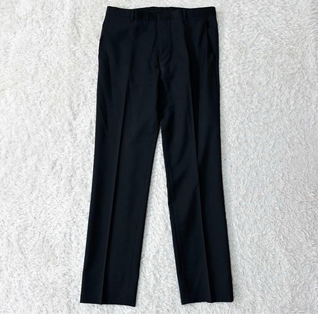 現行 美品 HUGOBOSS ヒューゴボス スーツ セットアップ 赤タグ 黒