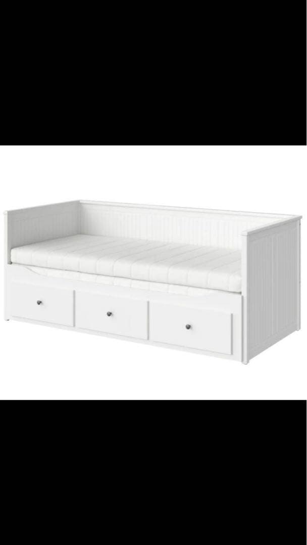 IKEA HEMNES デイベッド 白 収納 引き出し付き／東京23区 引取希望