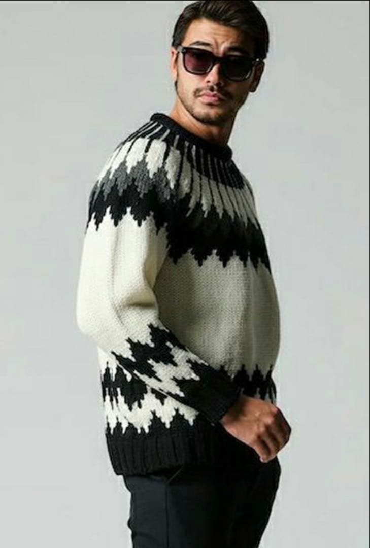 【未使用】1piu1uguale3ノルディックセーターWH期間限定価格