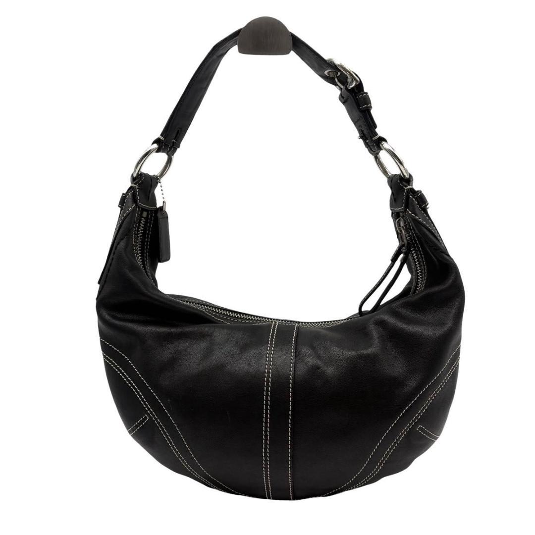 COACH コーチ ショルダーバッグ ワンショルダー　ホーボー レザー　ブラック