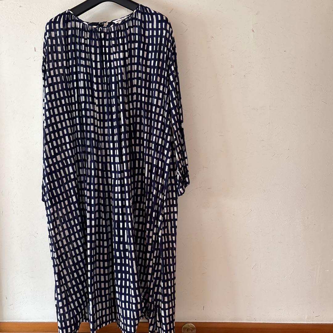 ミナペルホネン ソラチェック　ワンピース