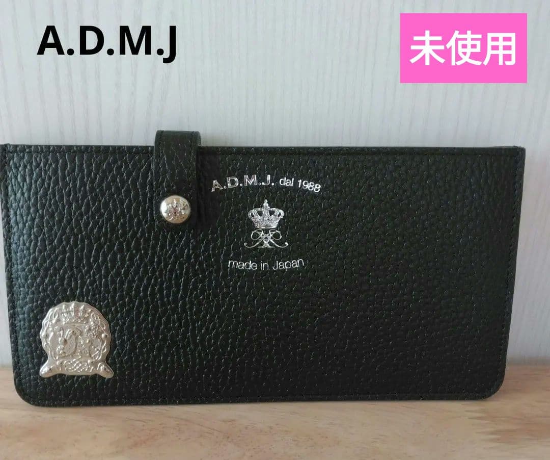 未使用 ☆ ADMJ スリムウォレット 財布 　黒