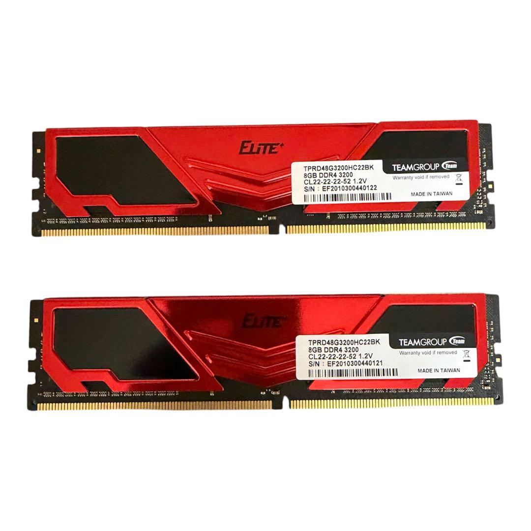 Team DDR4 3200MHz 16GB (8GBx2枚) 動作確認済