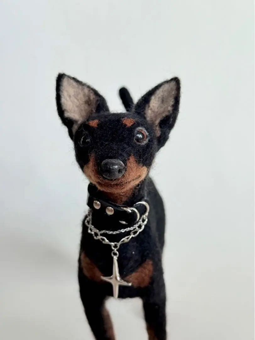 羊毛フェルト ミニチュアピンシャー　インテリア