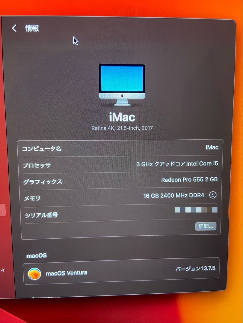 美品 Apple iMac 21.5インチ 2017 SSD1TB
