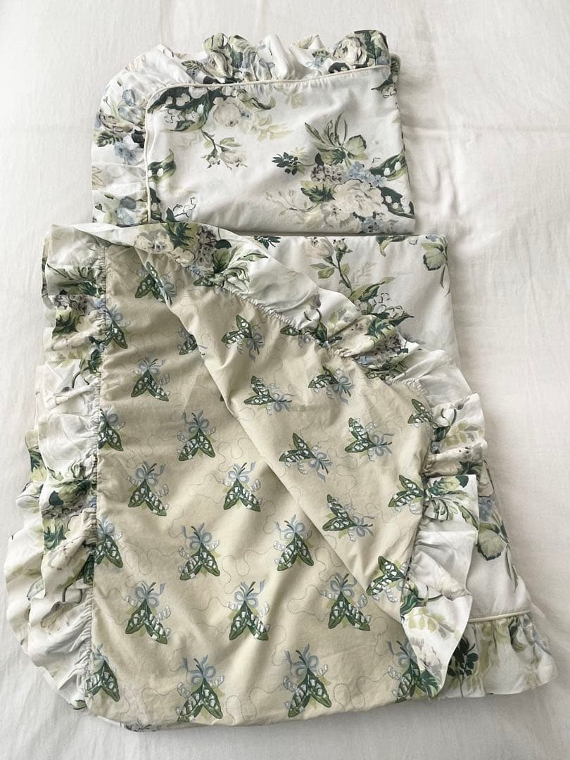 ローラアシュレイ デュべカバー ダブル 英国製 USED