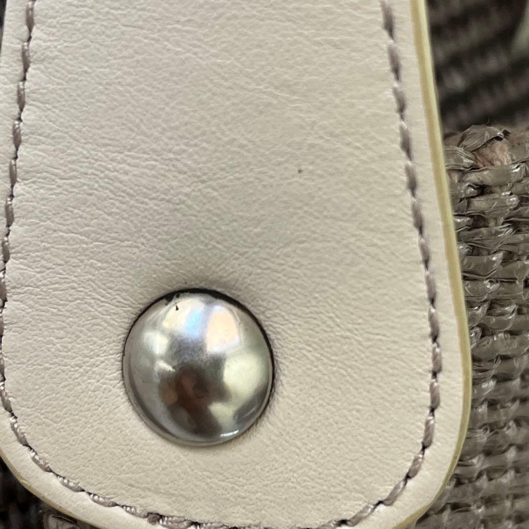 パ*ヤ様 MARCO MASI マルコマッシ巾着ショルダーバッグ ラフィア風×カ