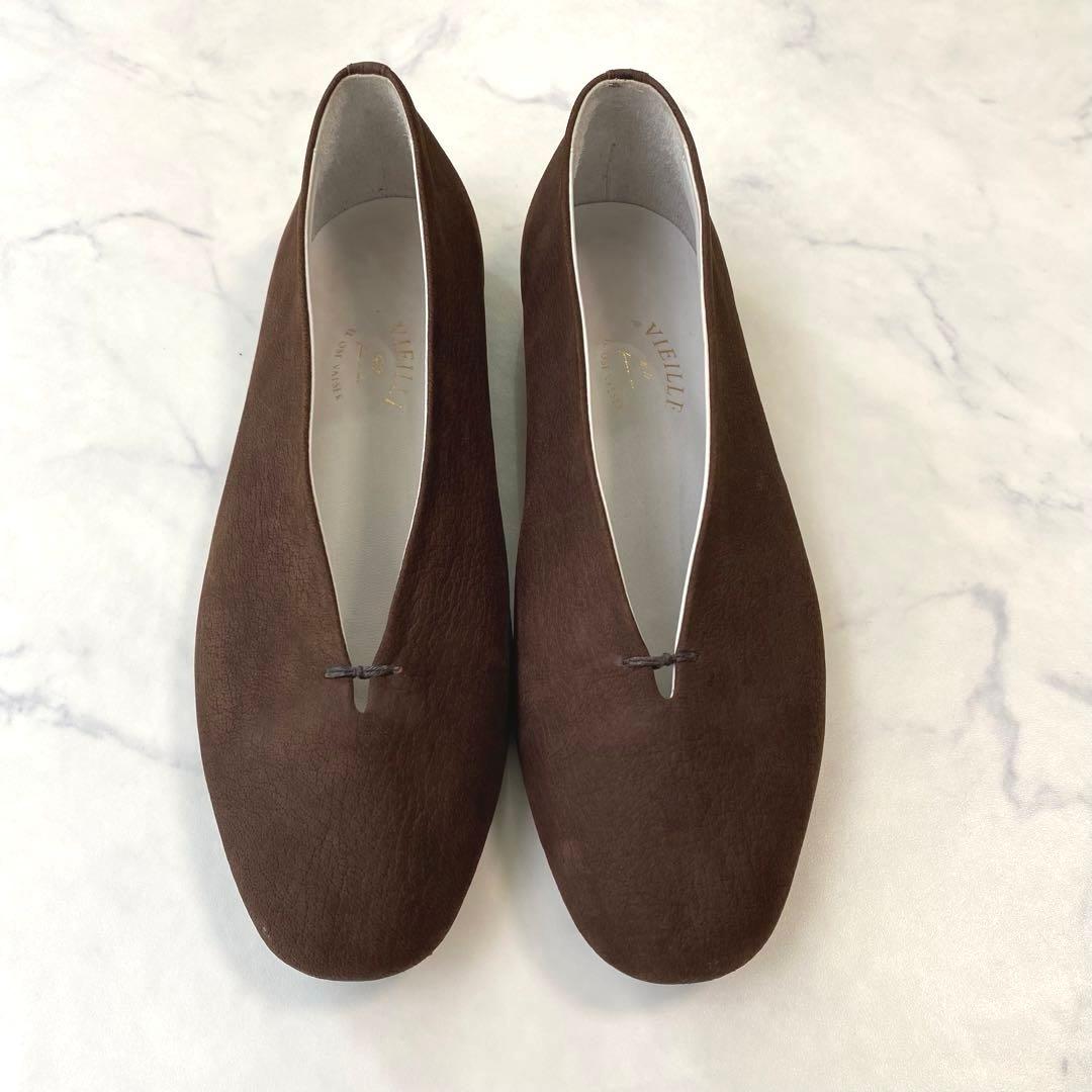 VIEILLE ヴィエイユ　サンクブラウン　フラットシューズ　38バレエシューズ