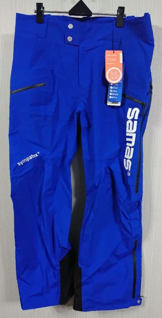 新品 サマス スキーウェア パンツ ブルー L SAMAS SM3GJD02