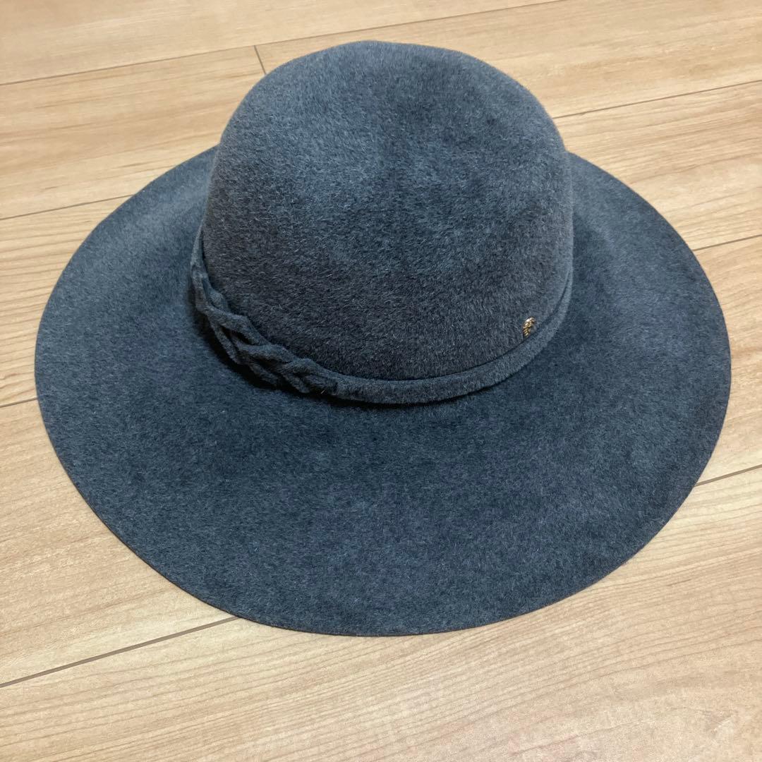 ヘレンカミンスキー　グレー ウール フェルトハット ローラブル　ブラシ付
