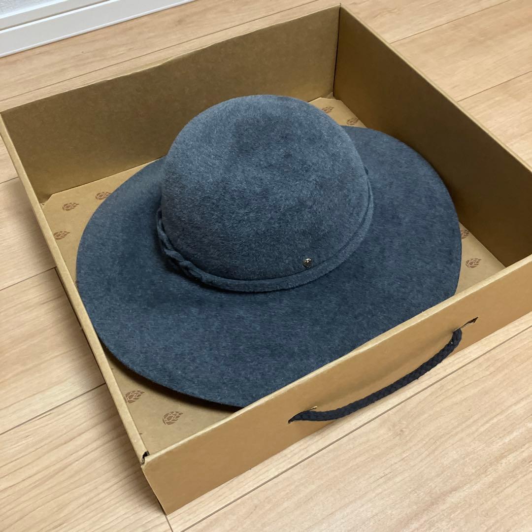 ヘレンカミンスキー　グレー ウール フェルトハット ローラブル　ブラシ付