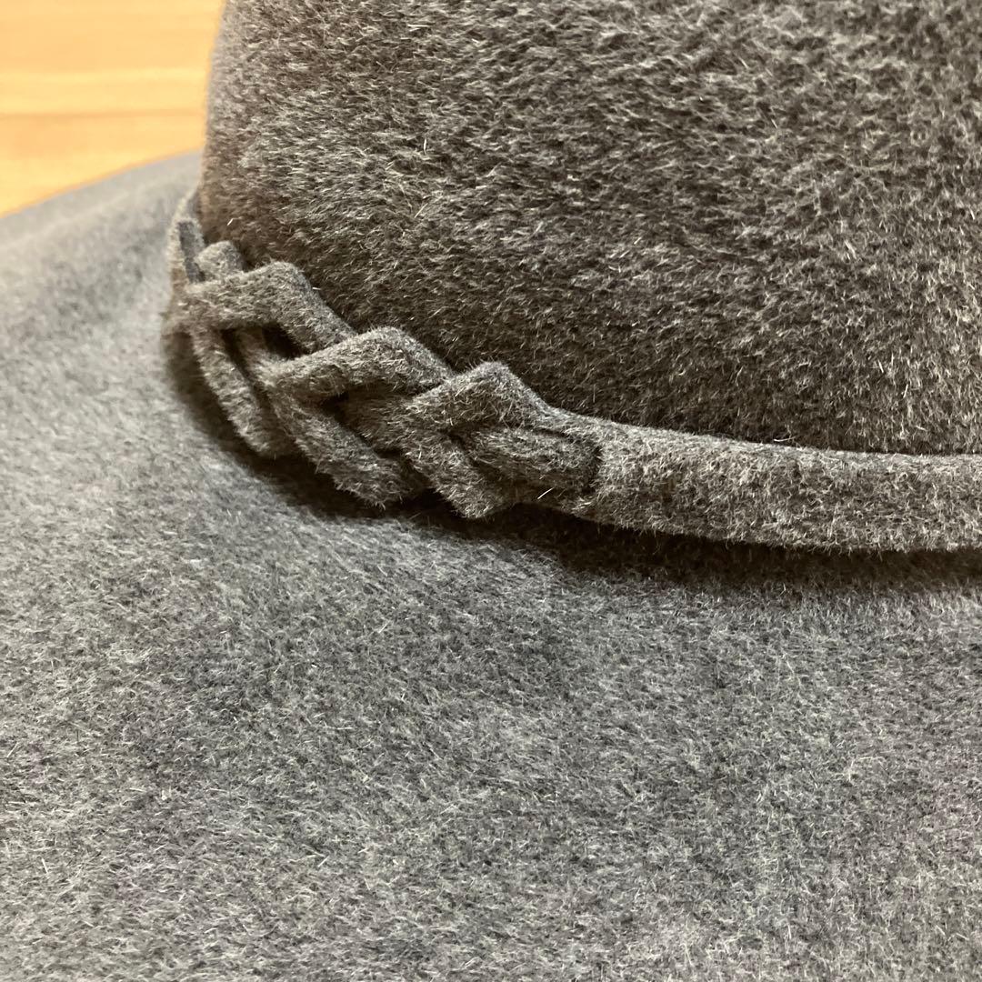 ヘレンカミンスキー　グレー ウール フェルトハット ローラブル　ブラシ付