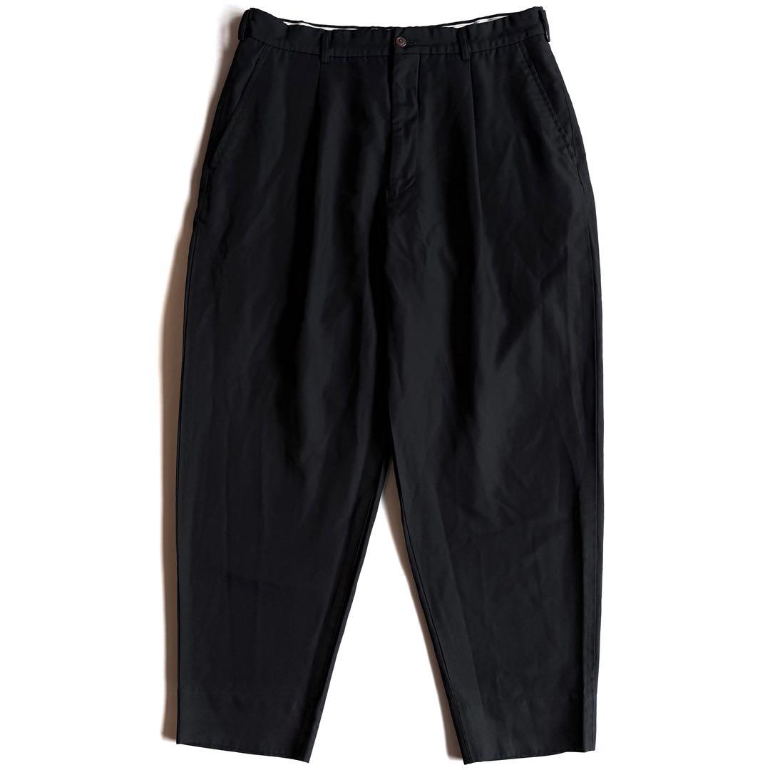 《美品》 コムデギャルソン オムプリュス ポリ縮 スラックス パンツ ブラック