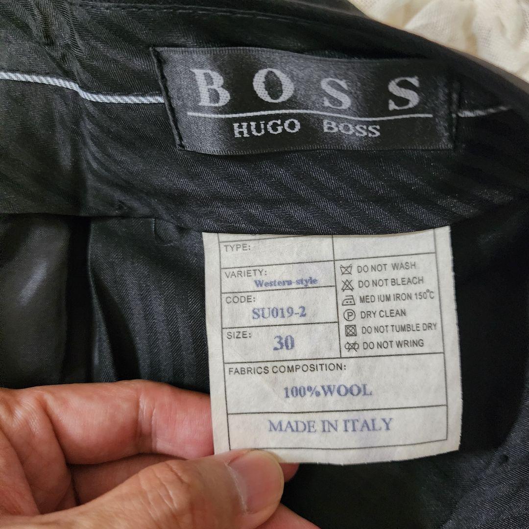 新品 ヒューゴボス イタリア製 ウール100% セットアップ スーツ M