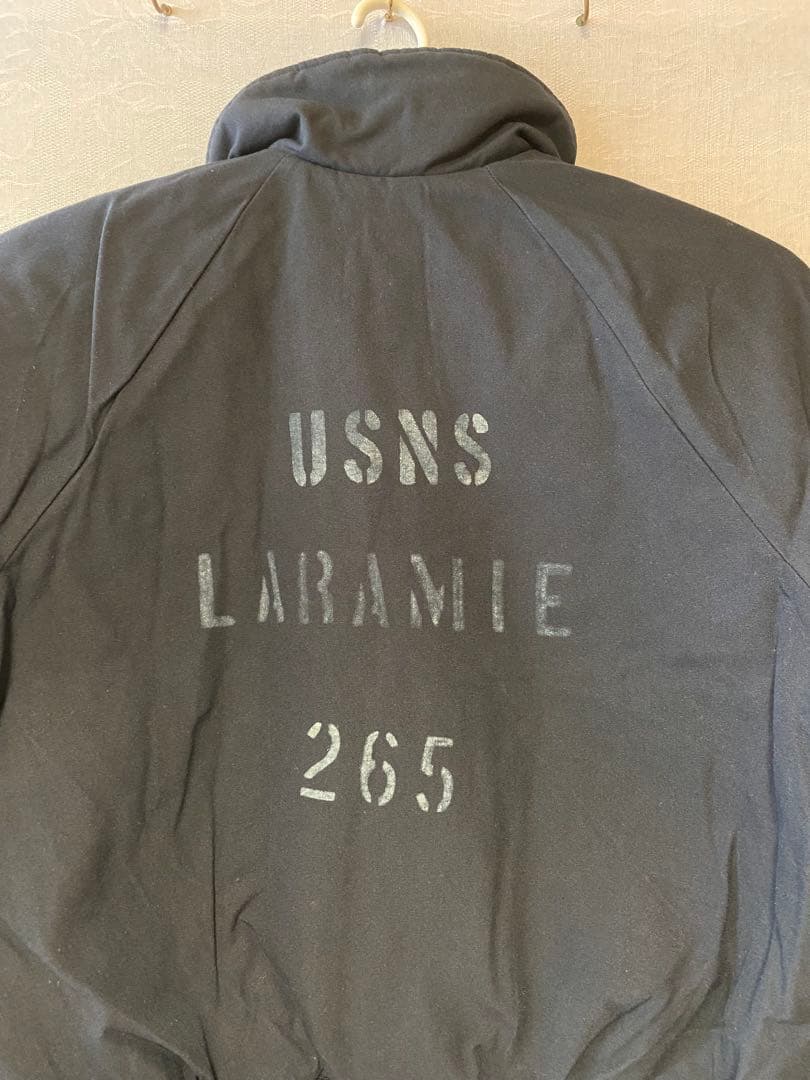 米軍 実物 放出品 シップボード ジャケット ステンシルXL
