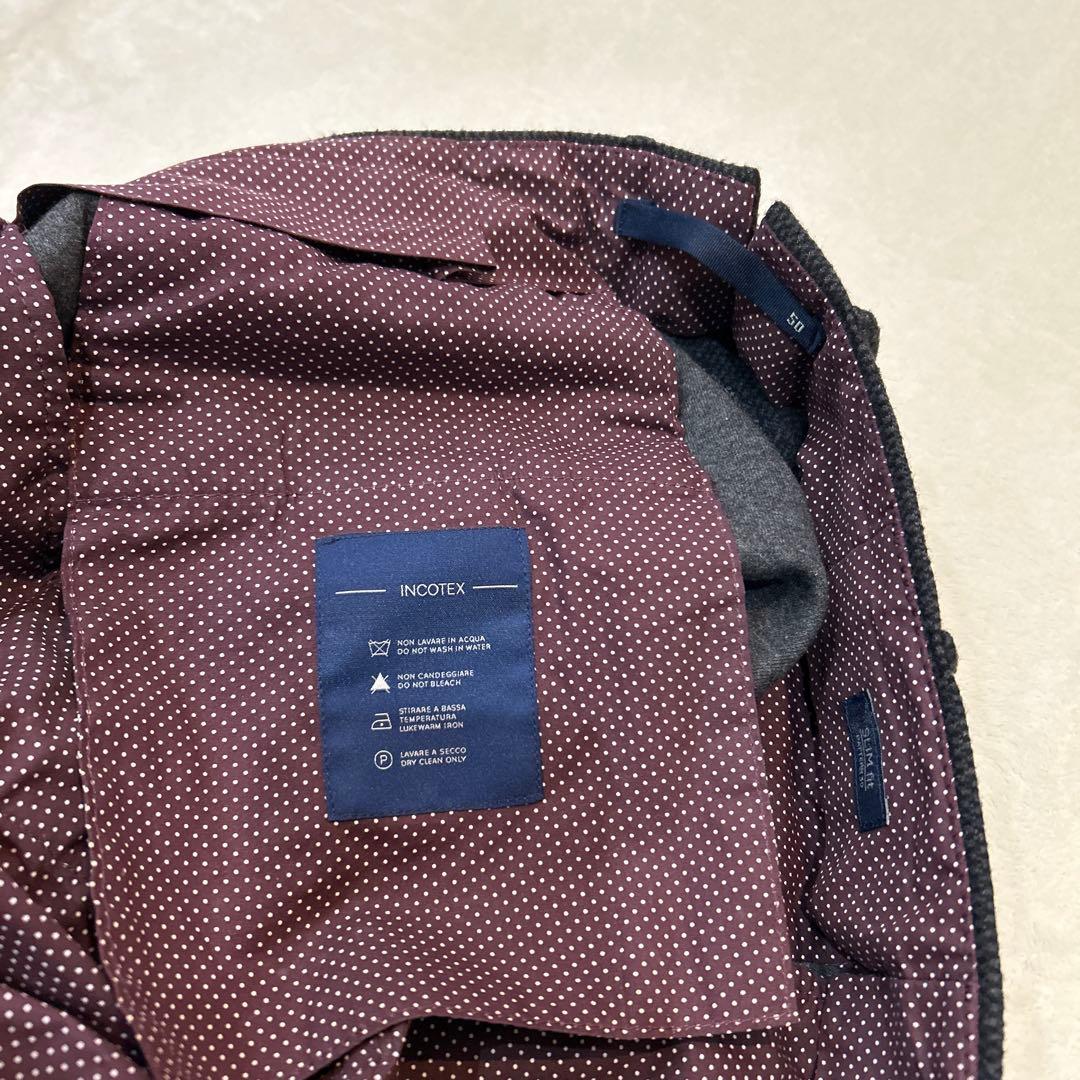 INCOTEX インコテックス ウールコットンスラックス XLサイズ