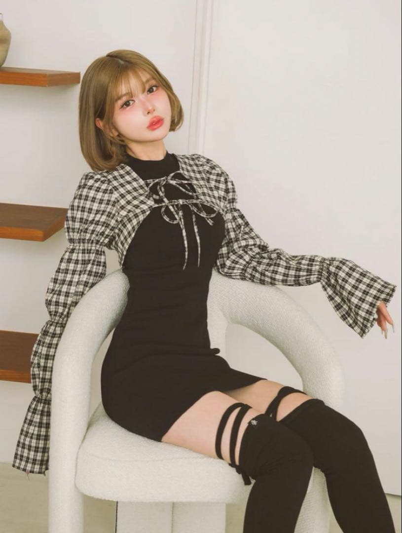 Darich ダーリッチ シャーリングボレロミニワンピース