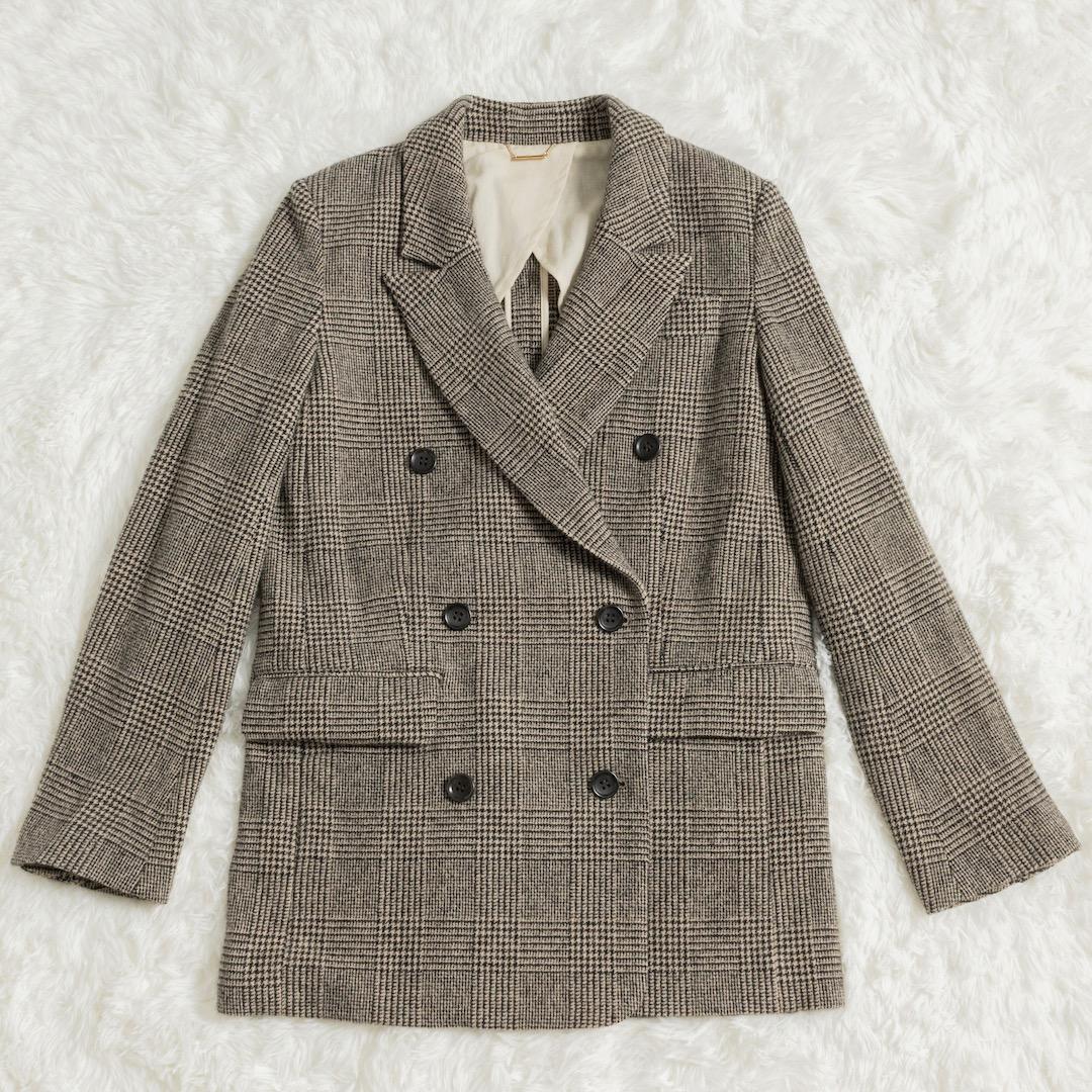 Plage プラージュ GIRL チェック W ジャケット 38 ウール