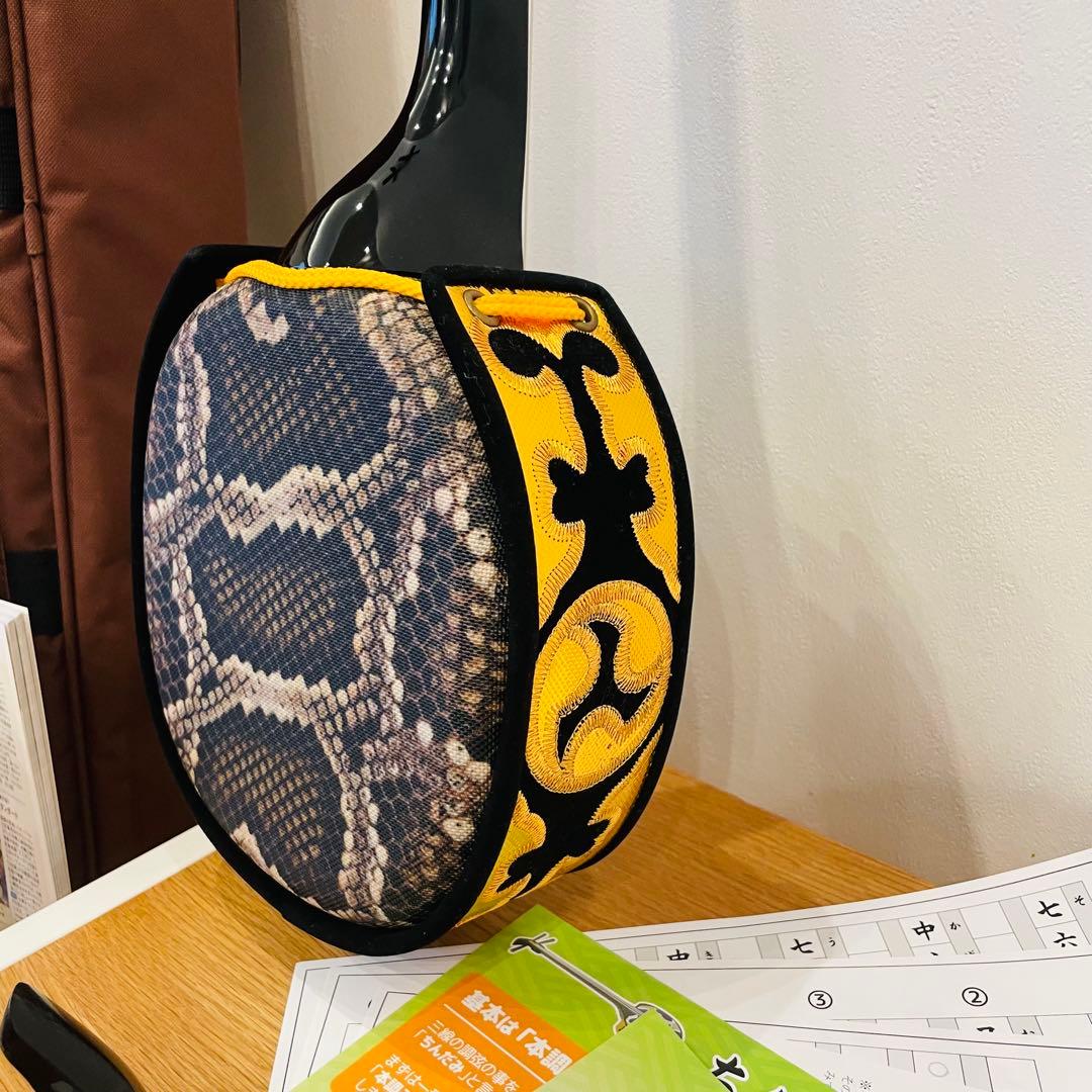 三線 沖縄 初心者セット 人工皮 ケース 爪 教本 set 三味線　送料込