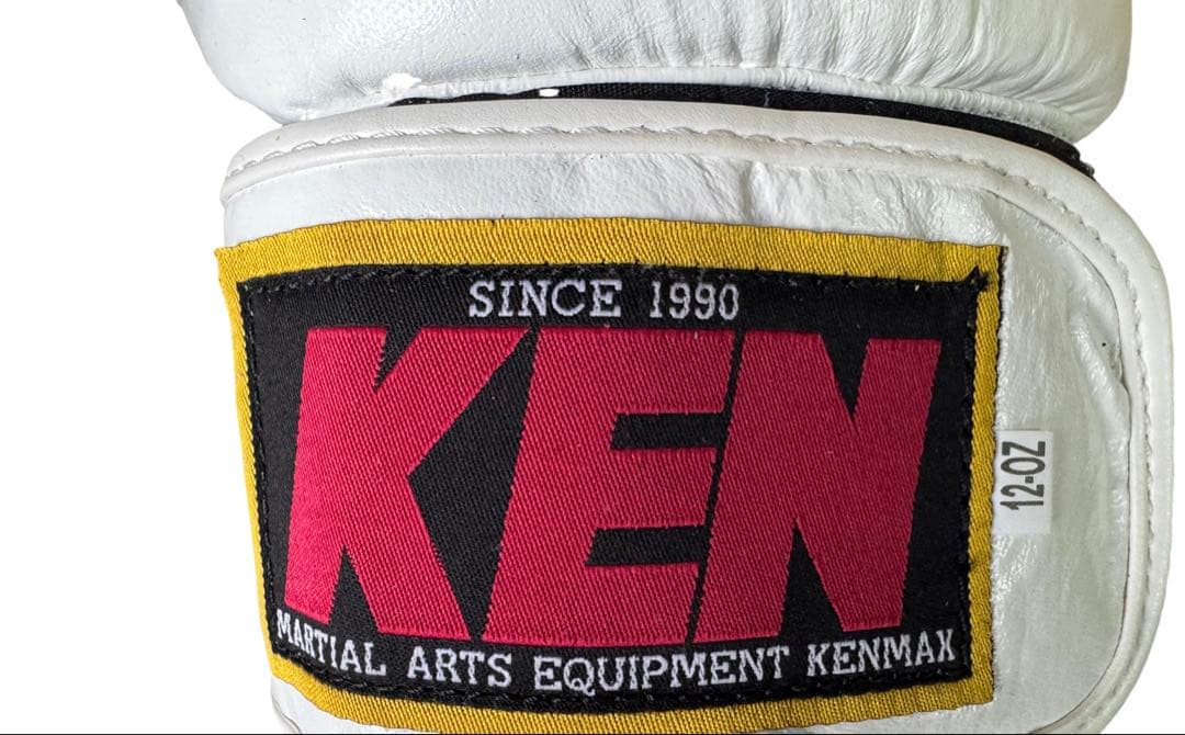 KENMAX ボクシンググローブ 12oz ホワイト/レッド