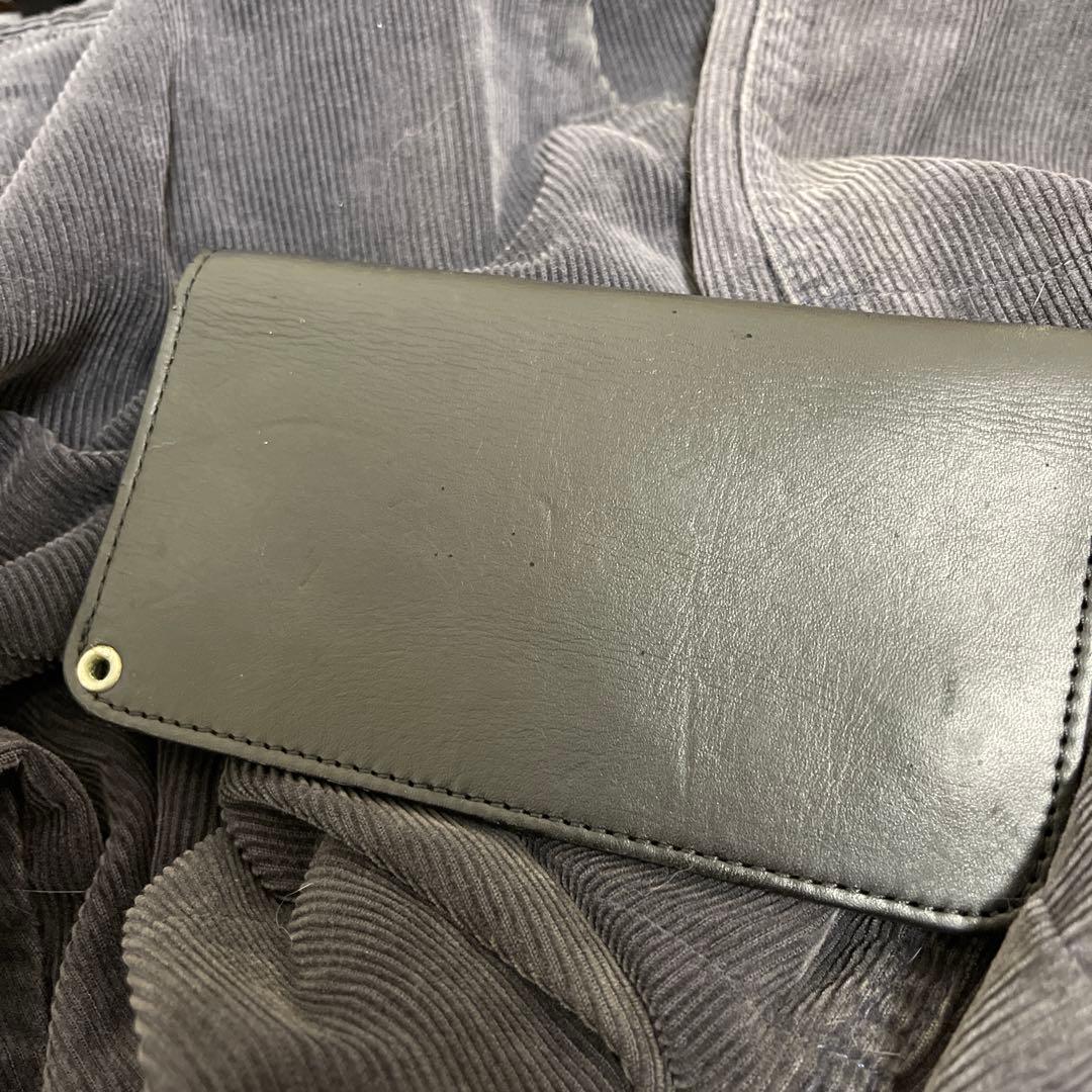 HARLEY-DAVIDSON スタッズ付きブラックレザー財布 80s