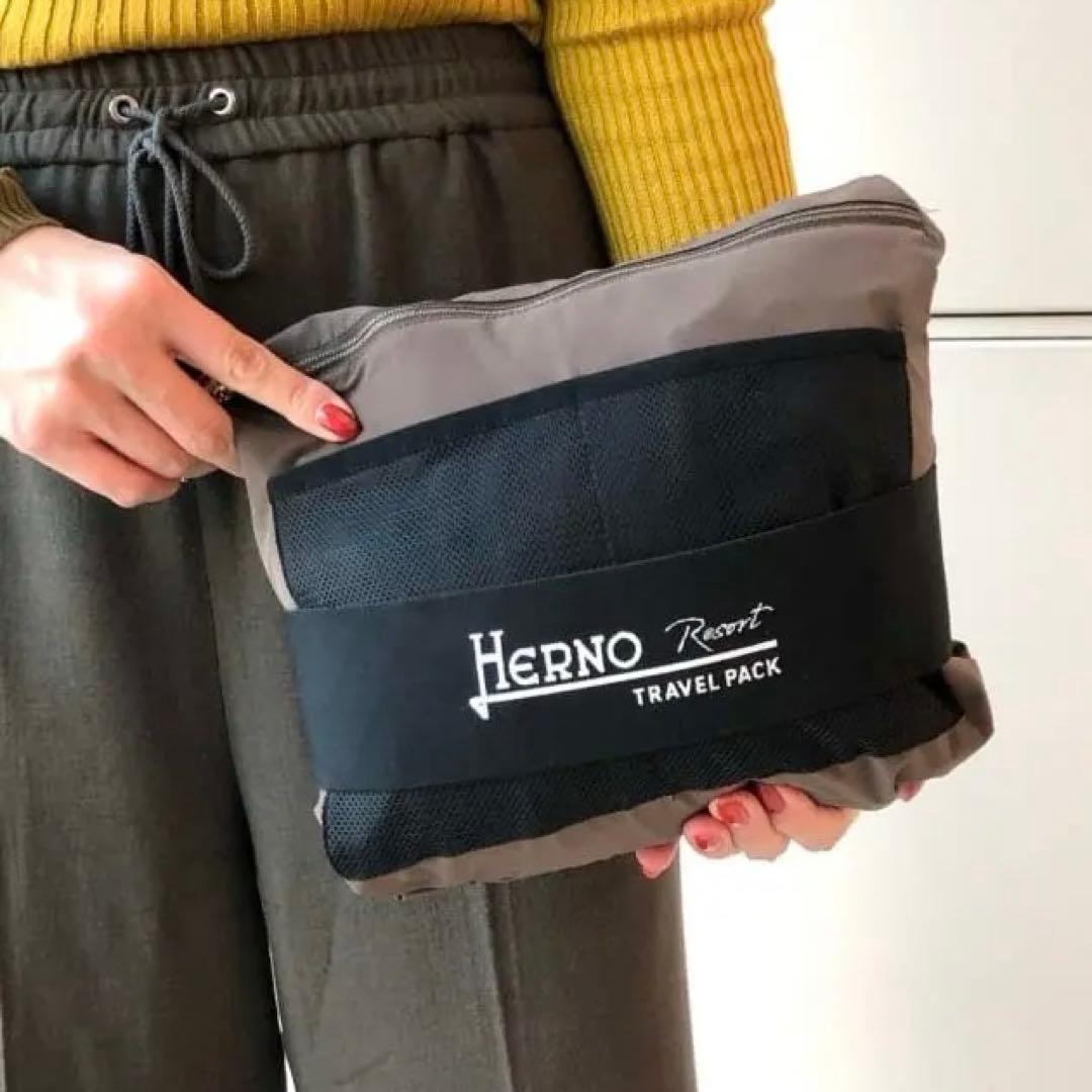 HERNOリゾートライン パッカブル 中綿コート GC036DR 38 ブラウン