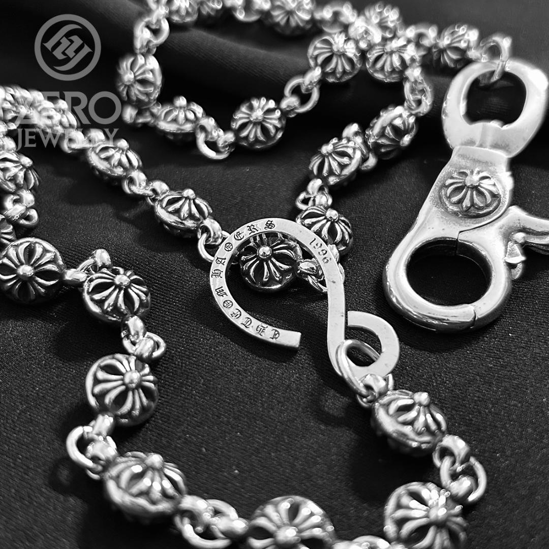 【ren】クロスボール ウォレットチェーン 65cm