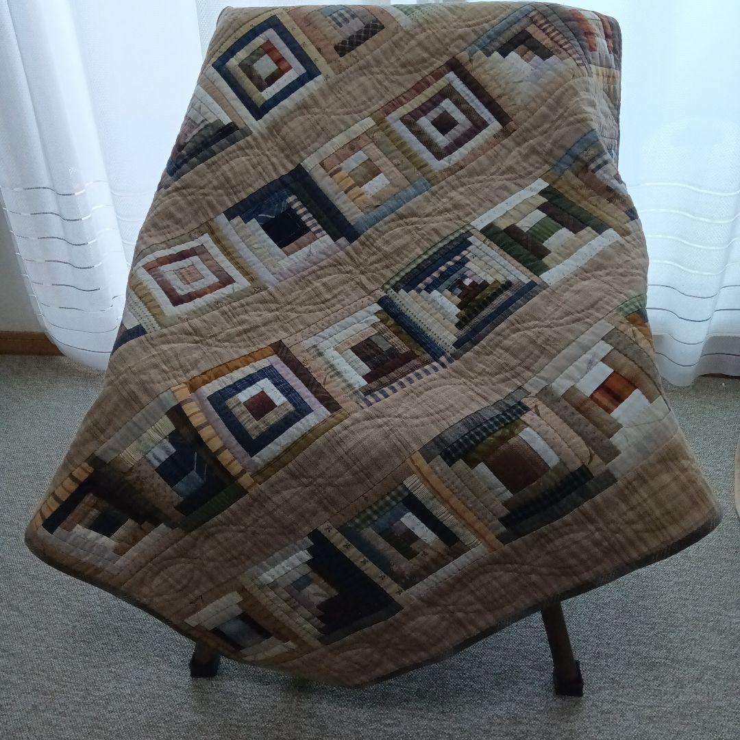 ログキャビンのパッチワークキルト(大)