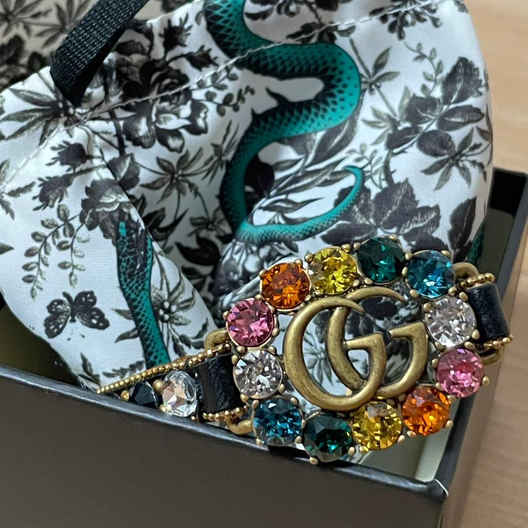 ✨️極美品✨️ GUCCI バングブレスレット マルチカラー GGロゴ 箱付き