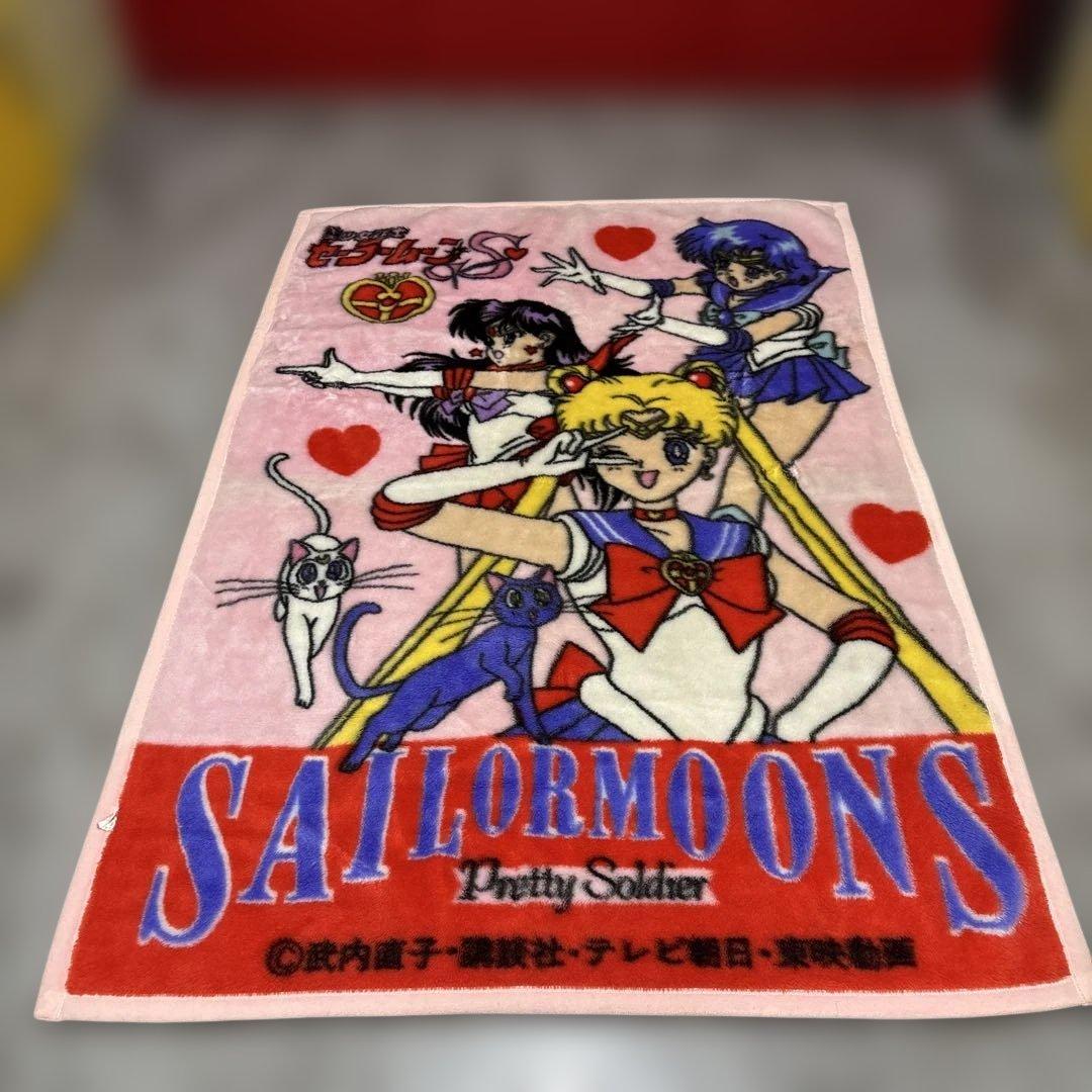 当時物　90s セーラームーン SAILOMOON　ビックプリント　毛布