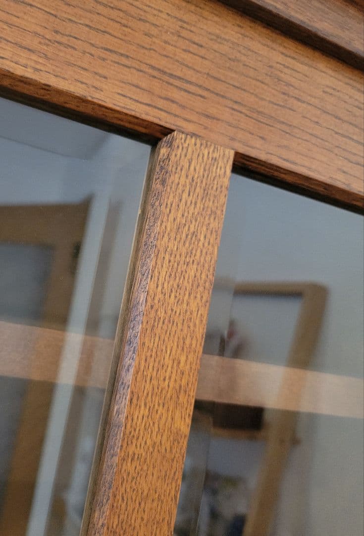 最終お値下げ★北海道EZO社製★最大幅100cmガラス引戸★食器棚