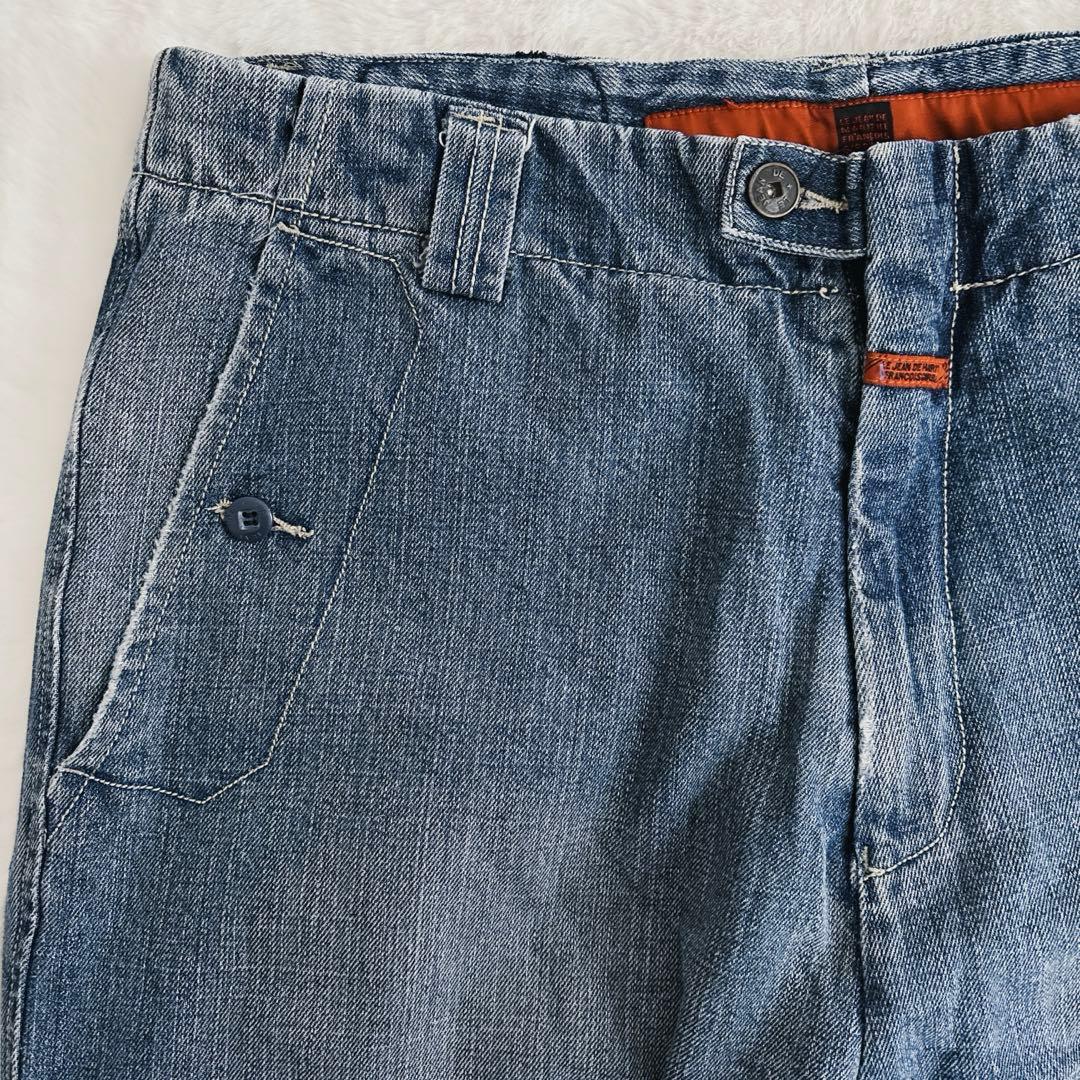 マリテフランソワジルボー シャトルパンツ 極太w38バギーデニム