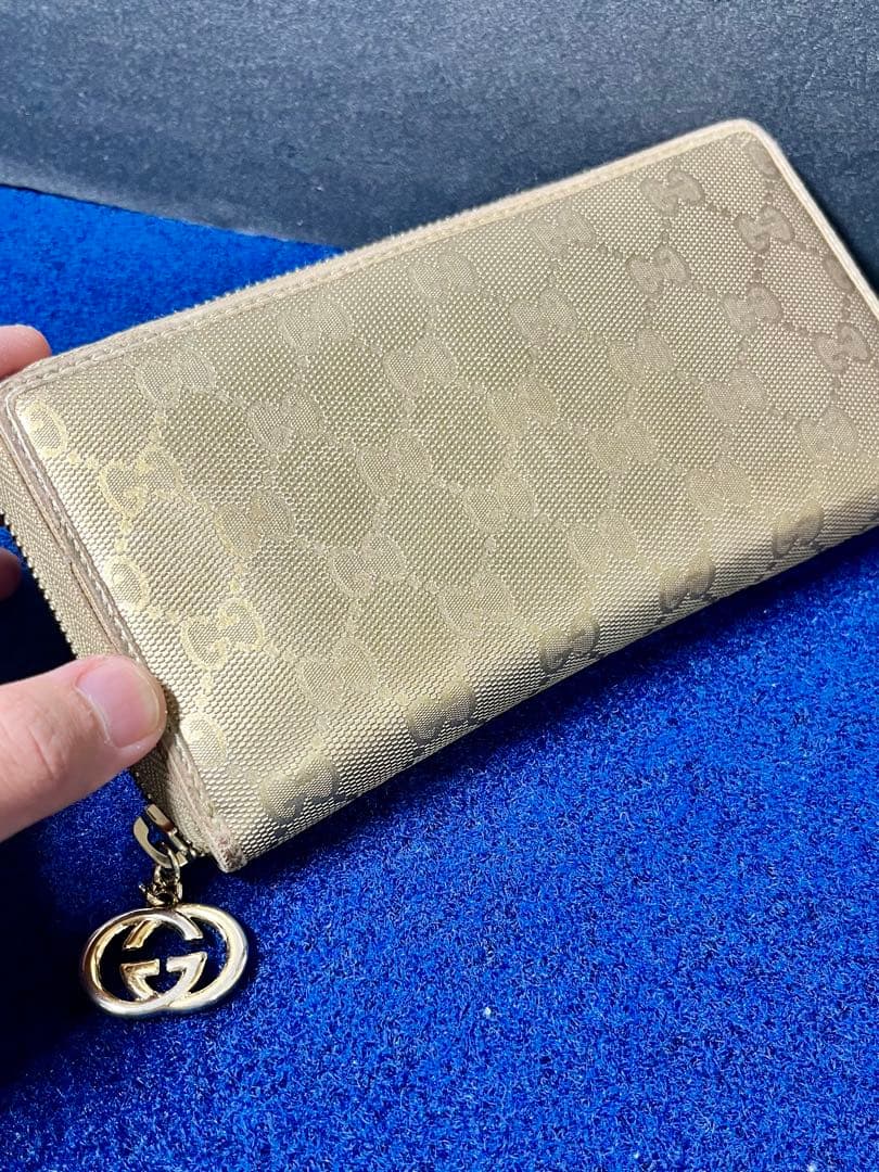 本日掲載終了GUCCI グッチ GG インプリメ　長財布　 ゴールド