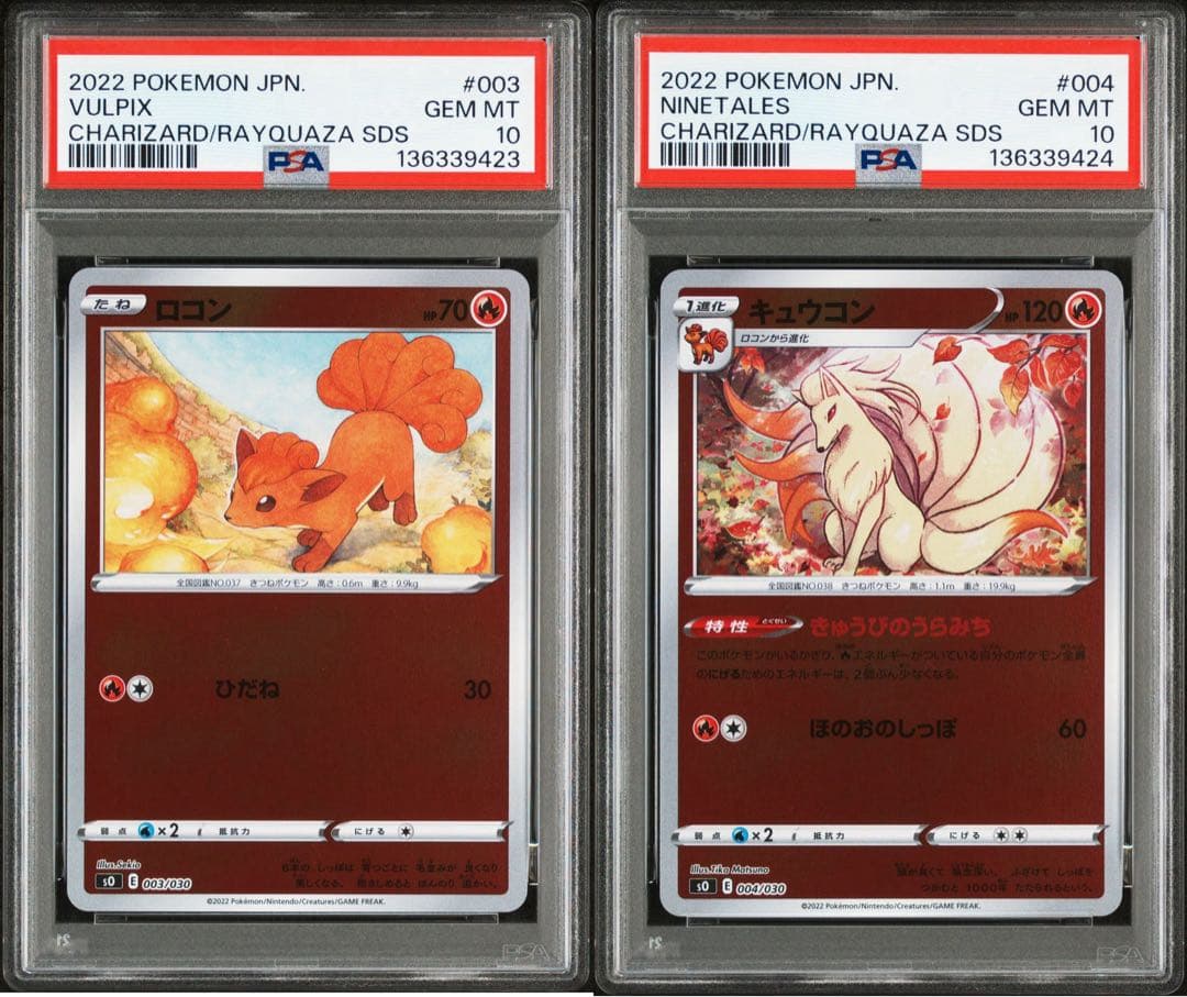 【PSA10】連番 ロコン キュウコン SO スペシャルデッキセット リザードン