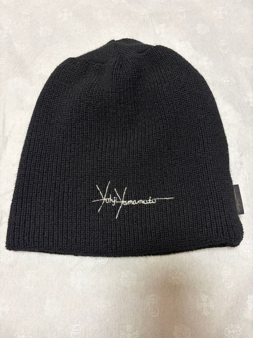 【ピスネーム仕様】Yohji Yamamoto 黒 ニット帽