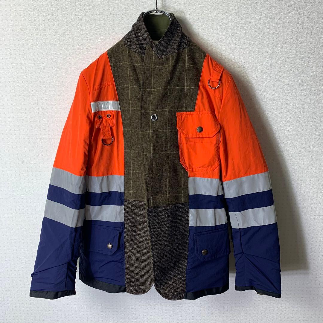 JUNYA WATANABE 異素材切替 ジャケット リバーシブル テーラード