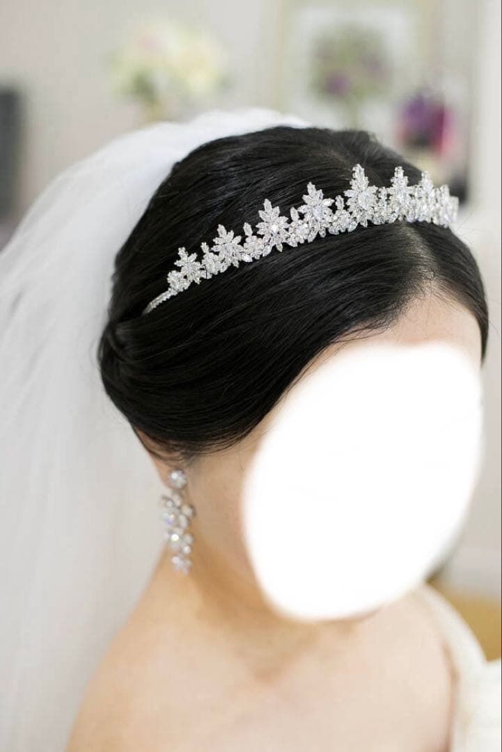結婚式 ウェディングドレス 低めティアラANNAN WEDDING JT15