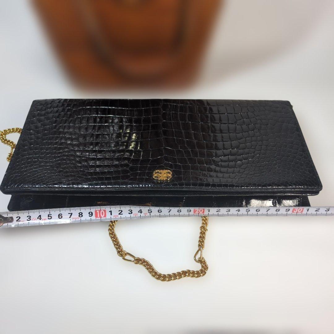 シャイニング　クロコダイル　バッグ　ブラウン　セット　サンタゴスティーノ