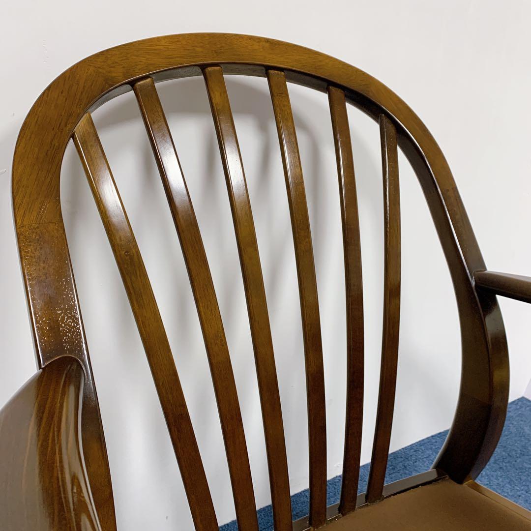 【美品】karimoku カリモク 1人掛けソファー 花柄 レトロ 高級家具